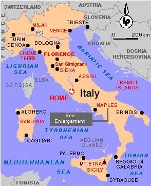 napels in italië kaart bekijken