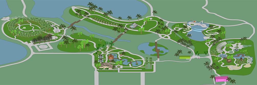 Kaart van napels botanische tuin
