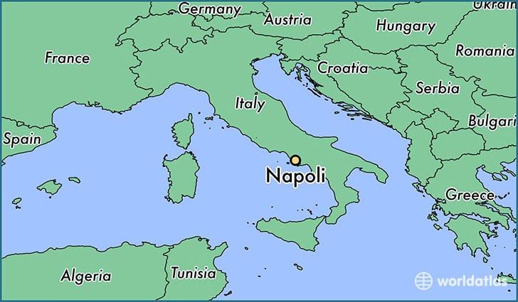 Kaart van napels italië