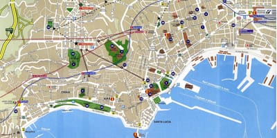 Napoli plattegrond van de stad