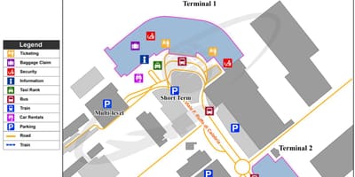 Kaart van de luchthaven napels italië