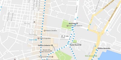 Napels wandeling kaart