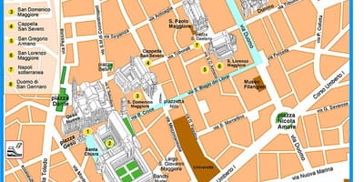 Kaart van de spaccanapoli napels